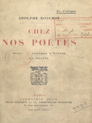 cover image of Chez nos poètes